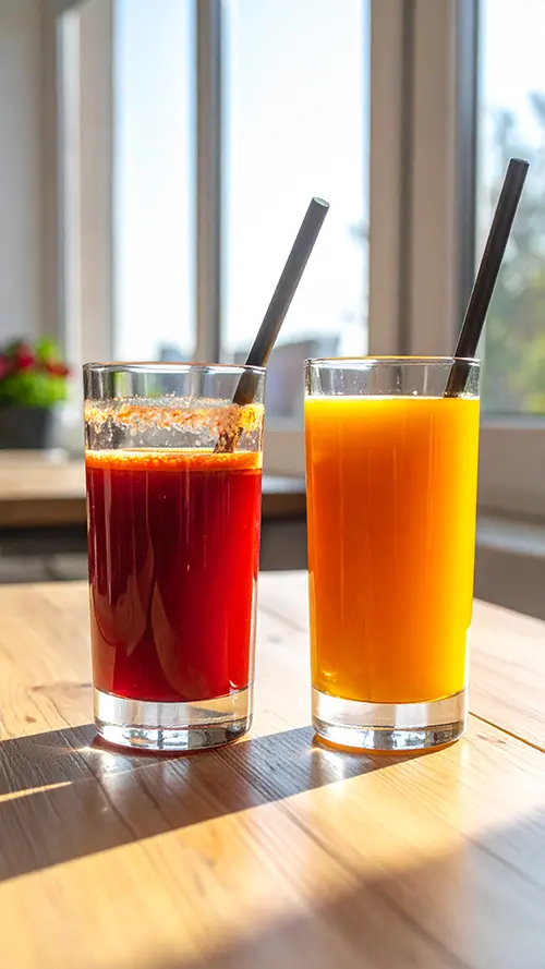 Jus de légumes tomates et carottes par Maxime magnétiseur